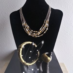 CHICO'S necklace/bracelet/ring set